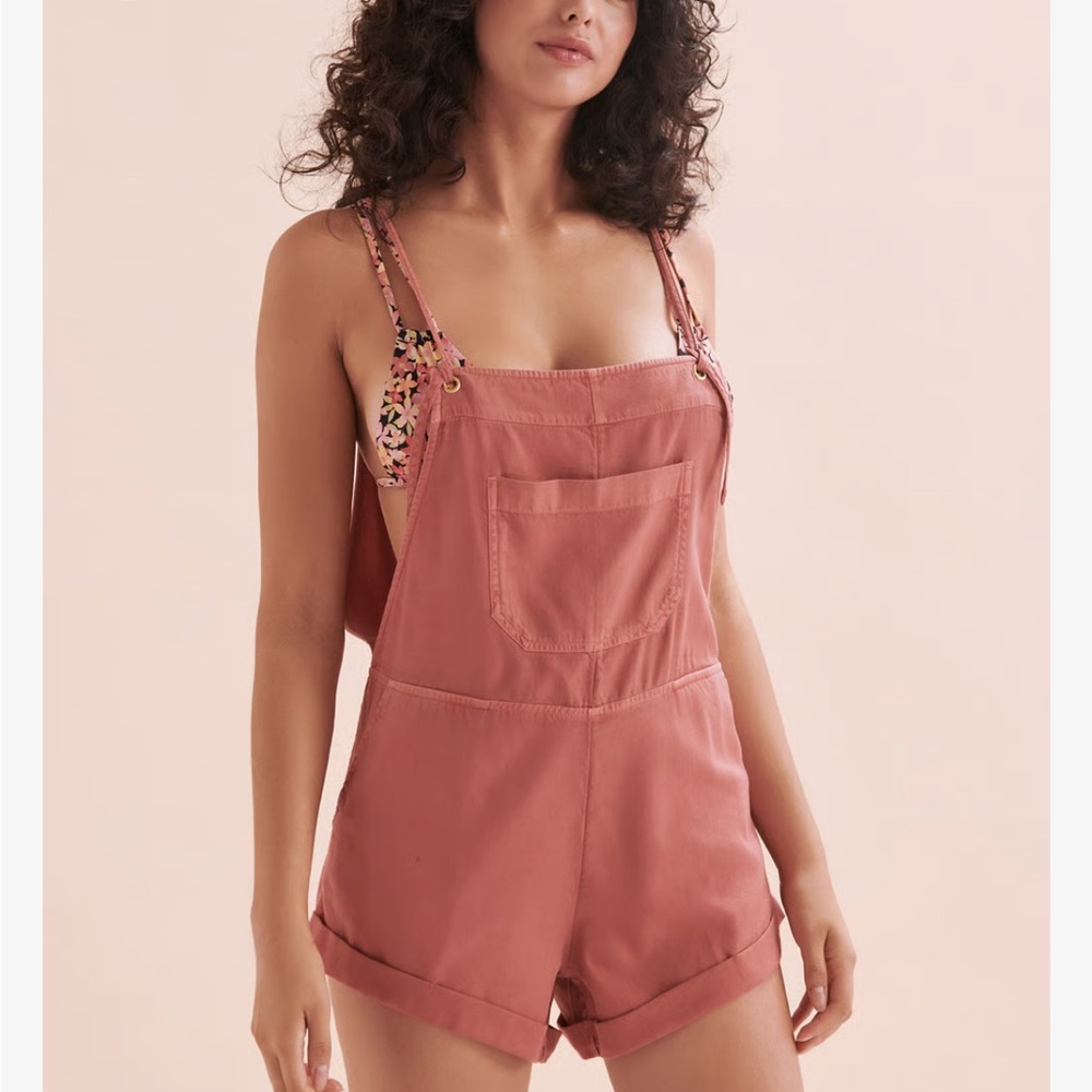 Dusty Pink Billabong Overalls